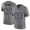 Ohio State Buckeyes Custom Name and Number NCAA Football Gray Jersey