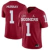 Oklahoma Sooners #1 Kyler Murray Football Jersey Dark Red