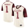 Oklahoma Sooners #1 Kyler Murray Football Jersey Firewood Pattern White 6 Oklahoma Sooners 1 Kyler Murray Football Jersey Firewood Pattern White
