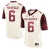 Oklahoma Sooners #6 Baker Mayfield Firewood Pattern White NCAA College Football Jersey 7 Oklahoma Sooners 6 Baker Mayfield Firewood Pattern White NCAA College Football Jersey