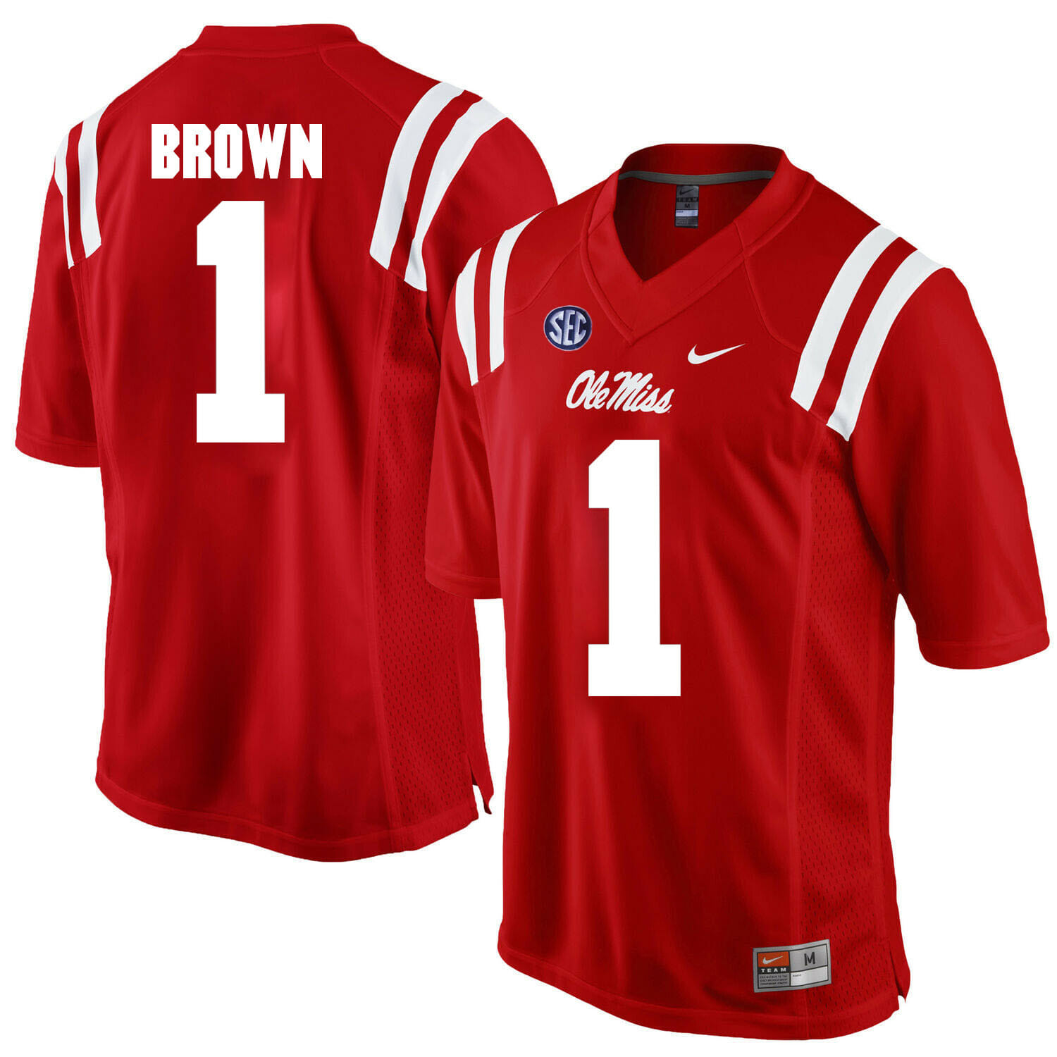 Ole Miss Rebels #1 A.J. Brown NCAA Football Jersey 1 Ole Miss Rebels #1 A.J. Brown NCAA Football Jersey