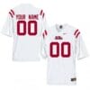 Custom Ole Miss Jersey Name and Number NCAA Football White Jersey 6 Custom Ole Miss Jersey Name and Number NCAA Football White Jersey