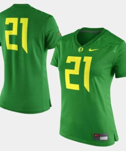 Oregon Ducks #21 College Football Green Jersey