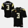 Oregon Ducks #3 Vernon Adams College Football Black Jersey