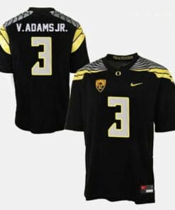 Oregon Ducks #3 Vernon Adams College Football Black Jersey