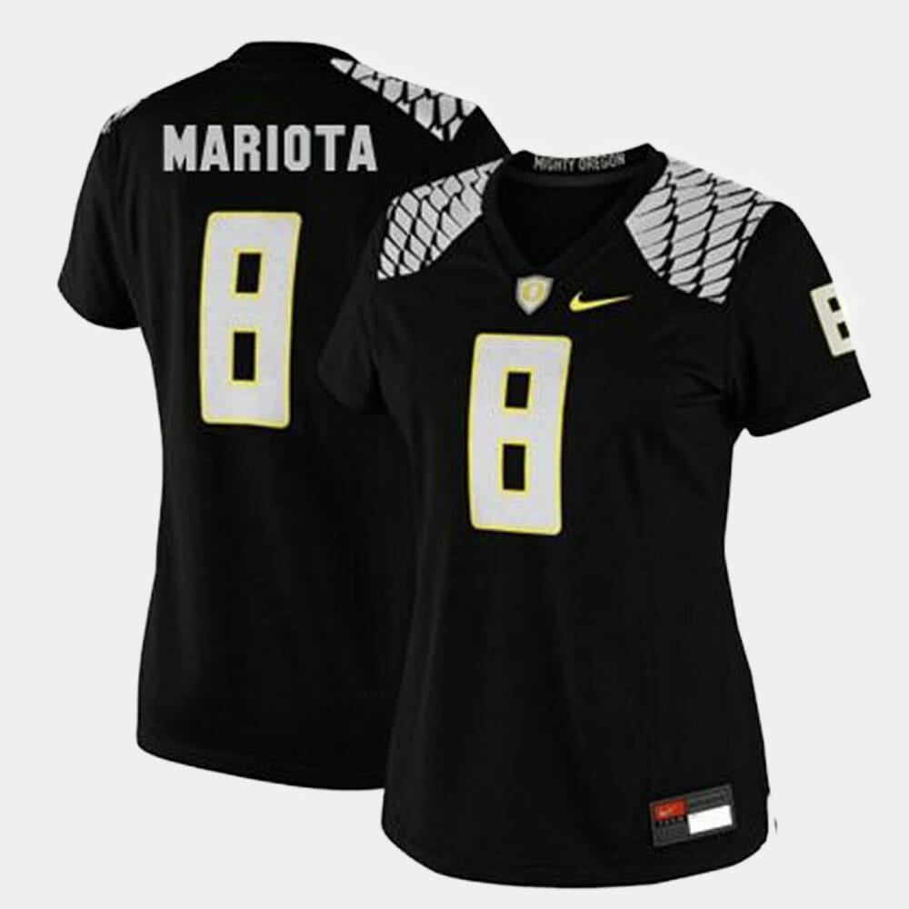 Oregon Ducks #8 Marcus Mariota College Football Black Jersey 1 Oregon Ducks #8 Marcus Mariota College Football Black Jersey