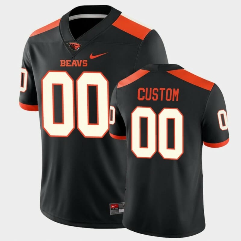 Oregon State Beavers Custom Name and Number Black College Football Game Jersey 1 Oregon State Beavers Custom Name and Number Black College Football Game Jersey