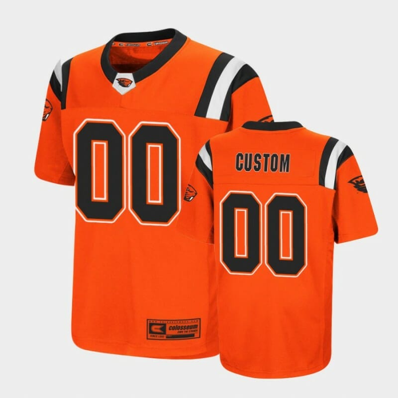Custom Oregon State Beavers Jersey Name and Number Orange Replica College Football 1 Custom Oregon State Beavers Jersey Name and Number Orange Replica College Football
