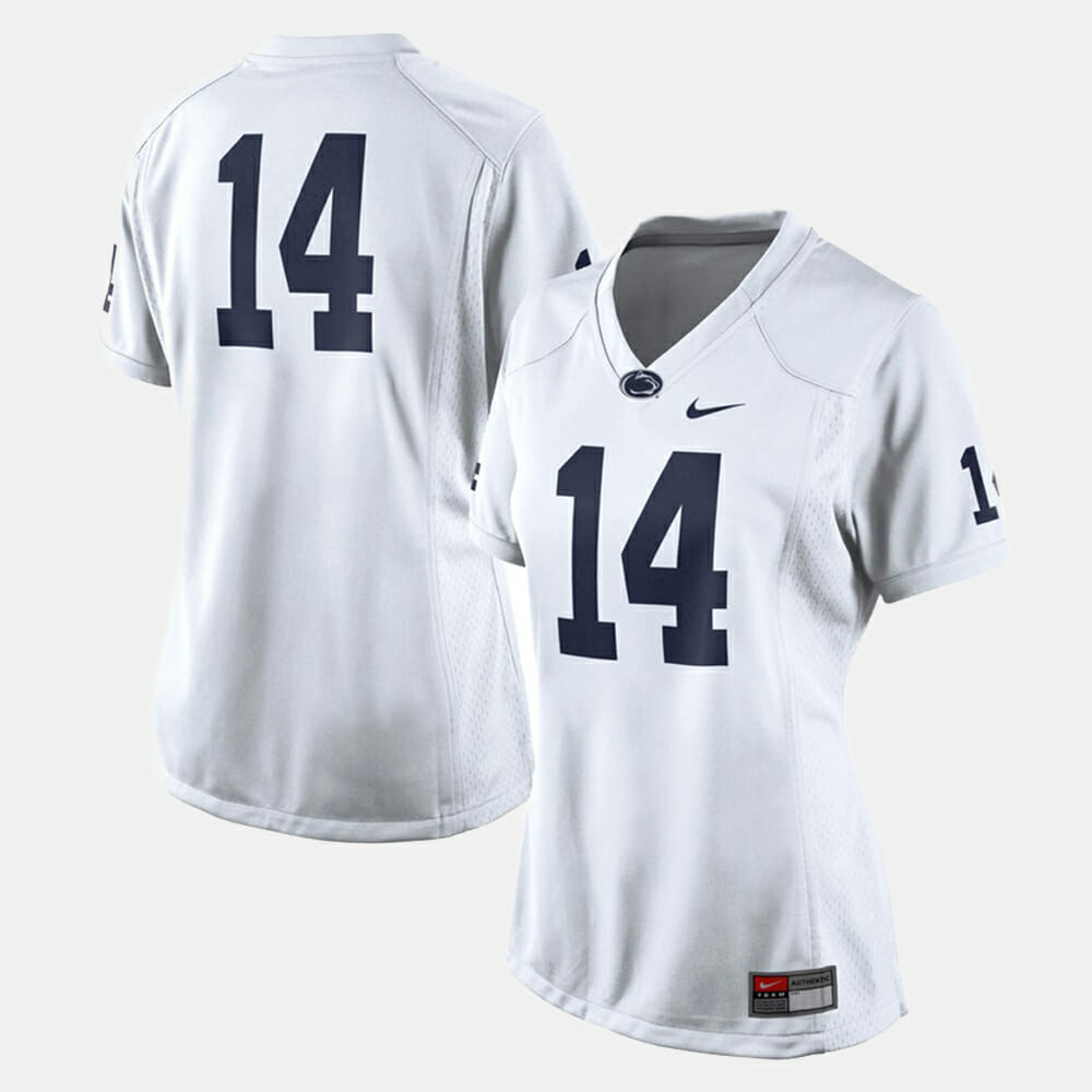 Penn State Nittany Lions #14 College Football White Jersey 1 Penn State Nittany Lions #14 College Football White Jersey