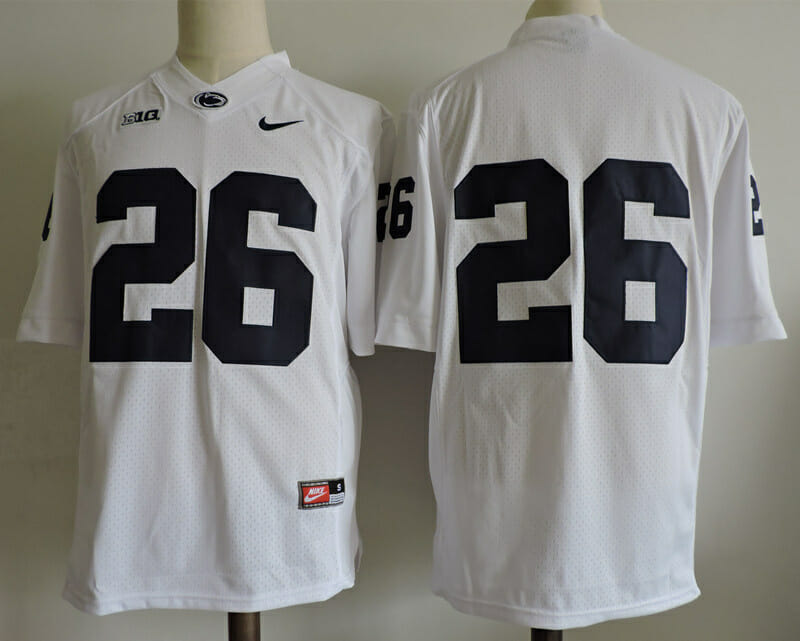 Penn State Nittany Lions #26 No Name Football Jersey White 1 Penn State Nittany Lions #26 No Name Football Jersey White