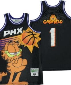 Phx #1 Garfield Movie Basketball Jersey Black
