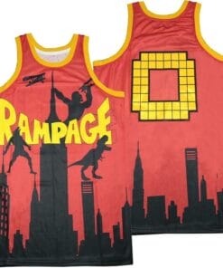 Rampage Skyline Movie Basketball Jersey Red