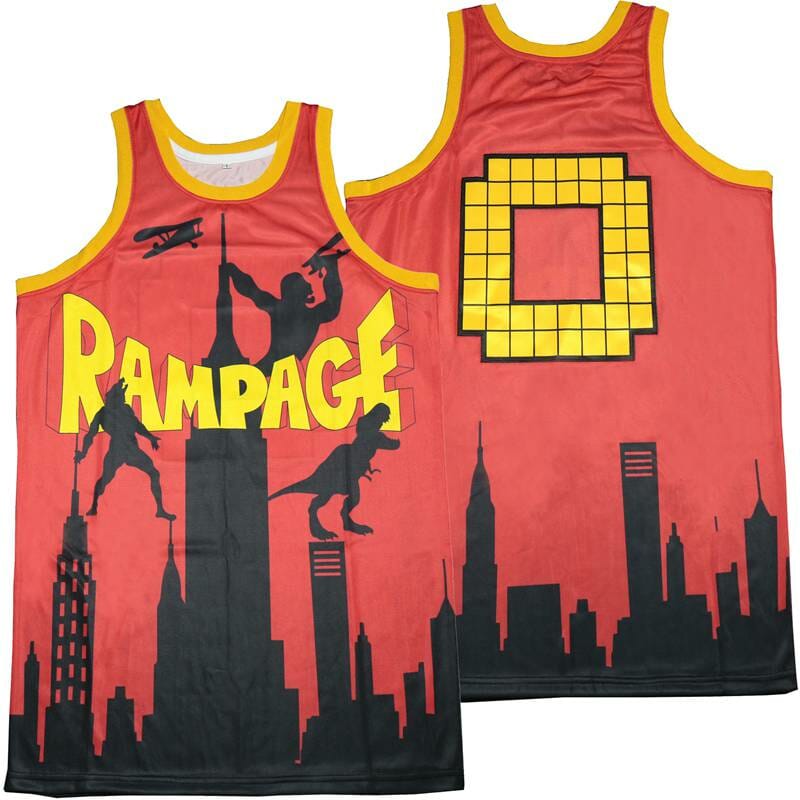 Rampage Skyline Movie Basketball Jersey Red 1 Rampage Skyline Movie Basketball Jersey Red
