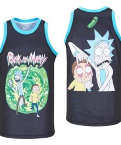 Rick And Morty Secretagent Movie Basketball Jersey Black