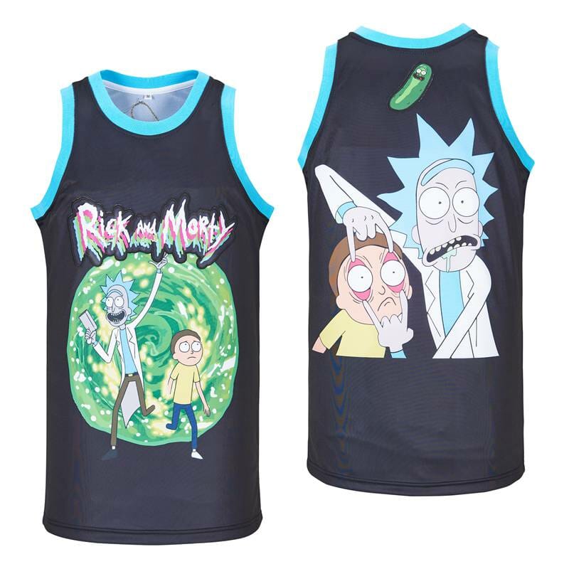 Rick And Morty Secretagent Movie Basketball Jersey Black 1 Rick And Morty Secretagent Movie Basketball Jersey Black