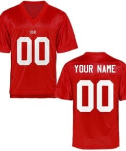 South Dakota Coyotes Custom Jersey Name And Number NCAA College Football Red