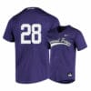 TCU Horned Frogs 28 Gray Rodgers Purple Elite Baseball Jersey 4 TCU Horned Frogs 28 Gray Rodgers Purple Elite Baseball Jersey