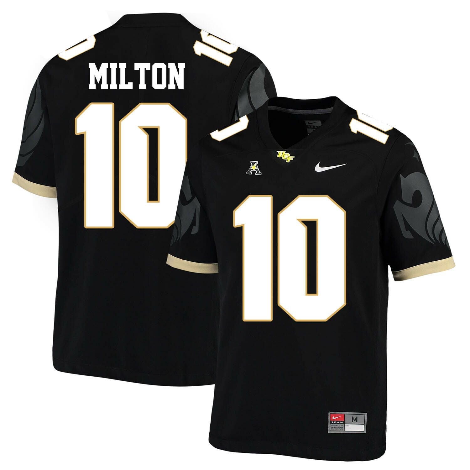 UCF Knights #10 Mckenzie Milton NCAA College Football Jersey Black 1 UCF Knights #10 Mckenzie Milton NCAA College Football Jersey Black