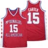 Vince Carter #15 McDonald's All American Basketball Jersey Red 4 Vince Carter 15 McDonald s All American Basketball Jersey Red