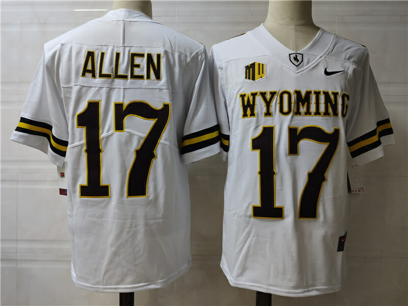 Josh Allen Wyoming Jersey #17 College Football White 10 Josh Allen Wyoming Jersey #17 College Football White