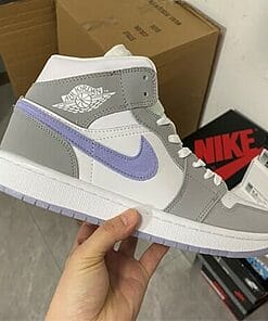 Air Jordan 1 Mid White Grey Blue