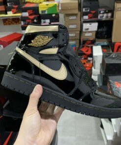 Alternative view of Air Jordan 1 High OG Black Metallic Gold