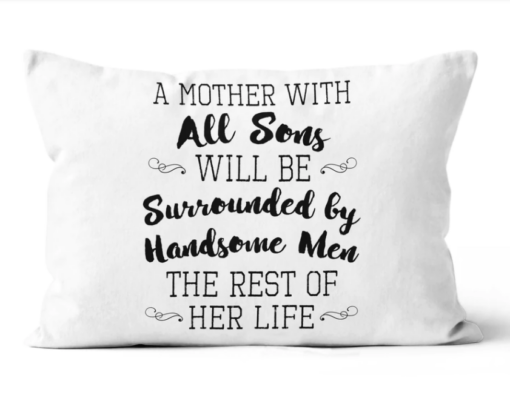 A Mother With All Sons Linen Pillow
