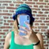 Crochet Bucket Hat Blue