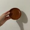 Handmade Ceramic Trinket Dish In Burnt Orange
