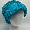 Handmade Knitted Hats Spiral Teal Green