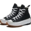 High Platform Run Hike Skateboarding Black Shoes