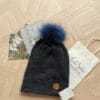 Natural Detachable Pom Pom Beanie Hat