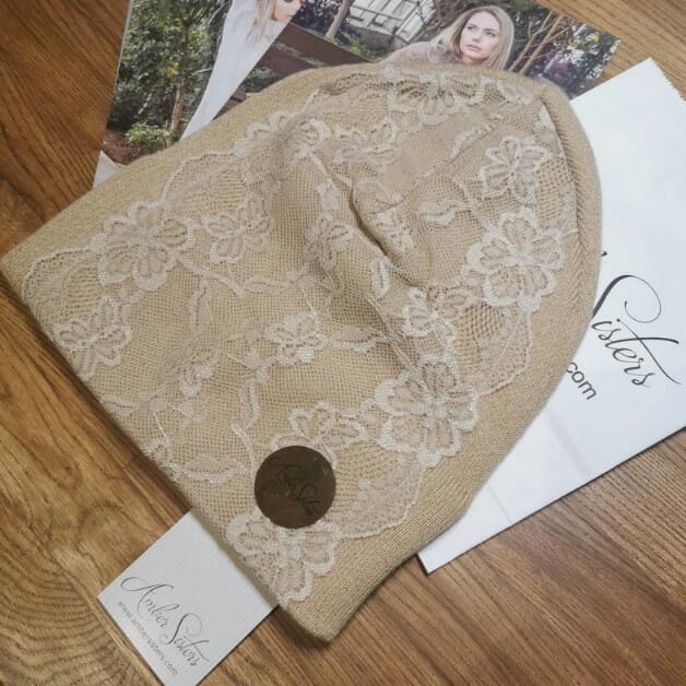 Lace And Self-Knit Cotton Vintage Lace Beanie 2 Lace And Self-Knit Cotton Vintage Lace Beanie - Image 2