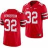 Henderson Ohio State Jersey #32 NCAA College Football Scarlet