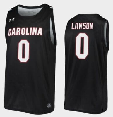 AJ Lawson Jersey South Carolina Gamecocks College Basketball Black Replica #0