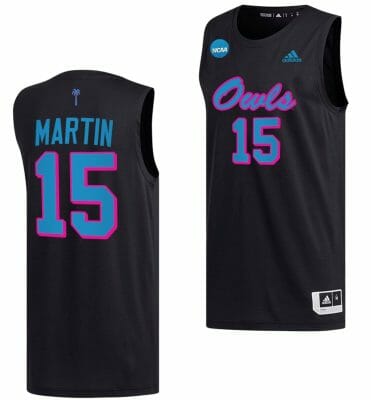 Alijah Martin Jersey FAU Owls College Basketball 2023 NCAA March Madness Black #15