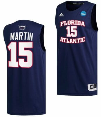 Alijah Martin Jersey FAU Owls College Basketball 2023 NCAA March Madness Navy #15