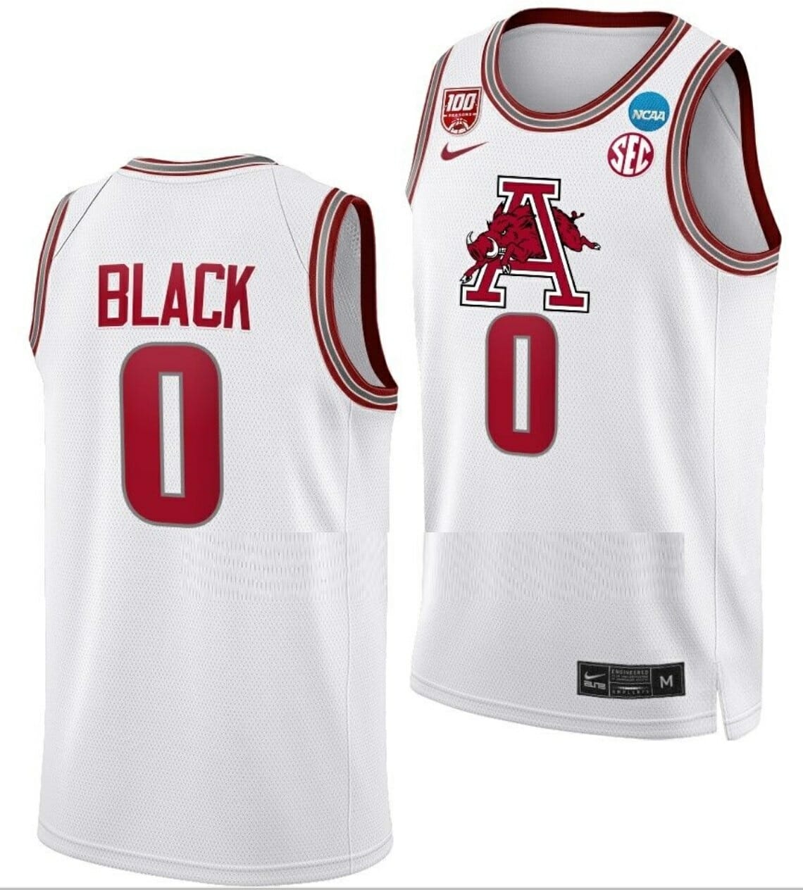 Anthony Black Jersey Arkansas Razorbacks College Basketball 2023 NCAA March Madness White #0 1 Anthony Black Jersey Arkansas Razorbacks College Basketball 2023 NCAA March Madness White #0