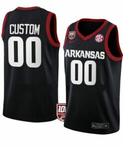 Arkansas Razorbacks Jersey Custom College Basketball Jerseys Name and Number Team Black