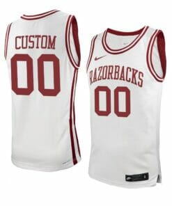 Arkansas Razorbacks Jersey Custom College Basketball Jerseys Name and Number White