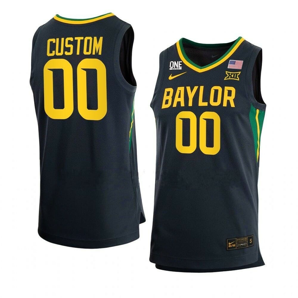 Baylor Bears Jersey Custom College Basketball Jerseys Name and Number 9 Baylor Bears Jersey Custom College Basketball Jerseys Name and Number Away Black