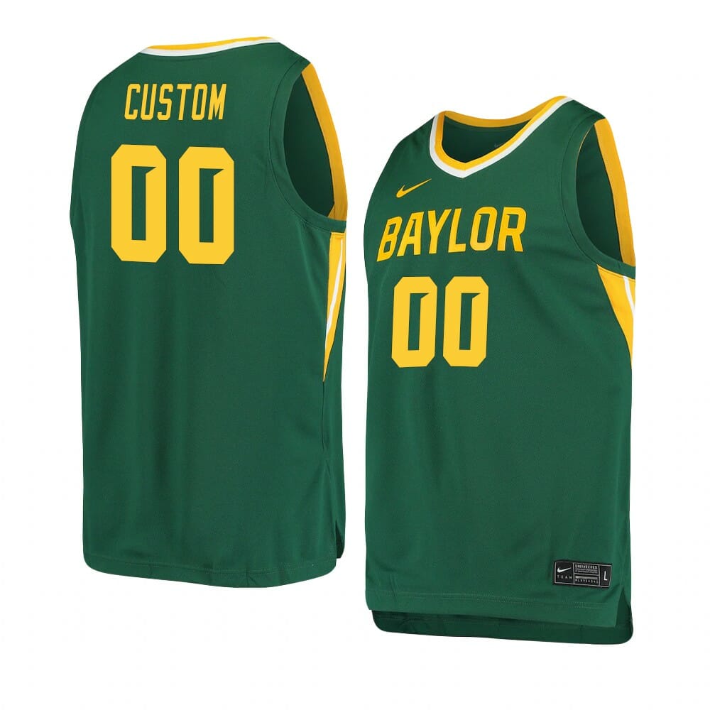 Baylor Bears Jersey Custom College Basketball Jerseys Name and Number 5 Baylor Bears Jersey Custom College Basketball Jerseys Name and Number Green No Patch
