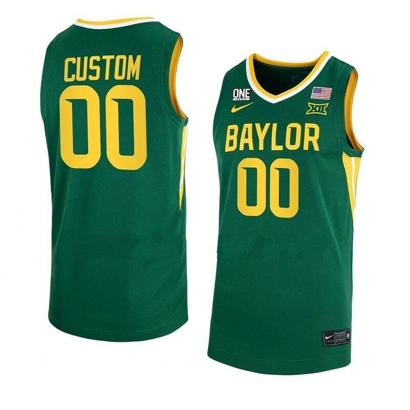 Baylor Bears Jersey Custom College Basketball Jerseys Name and Number 22 Baylor Bears Jersey Custom College Basketball Jerseys Name and Number Green One Patch
