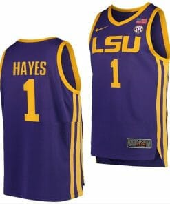 Cam Hayes Jersey LSU Tigers College Basketball Purple #1