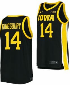 Carter Kingsbury Jersey Iowa Hawkeyes College Basketball Black #14