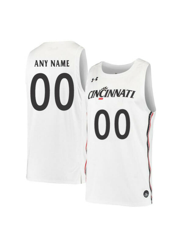 Custom Cincinnati Bearcats Jersey College Basketball Name and Number White Retro 6 Custom Cincinnati Bearcats Jersey College Basketball Name and Number White Retro
