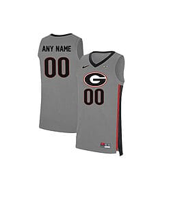 Custom Georgia Bulldogs Jersey College Basketball Name and Number Elite Gray