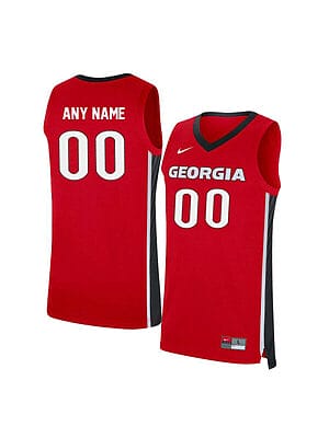 Custom Georgia Bulldogs Jersey College Basketball Name and Number Elite Red 6 Custom Georgia Bulldogs Jersey College Basketball Name and Number Elite Red
