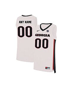 Custom Georgia Bulldogs Jersey College Basketball Name and Number Elite White