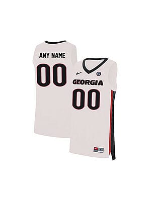 Custom Georgia Bulldogs Jersey College Basketball Name and Number Elite White